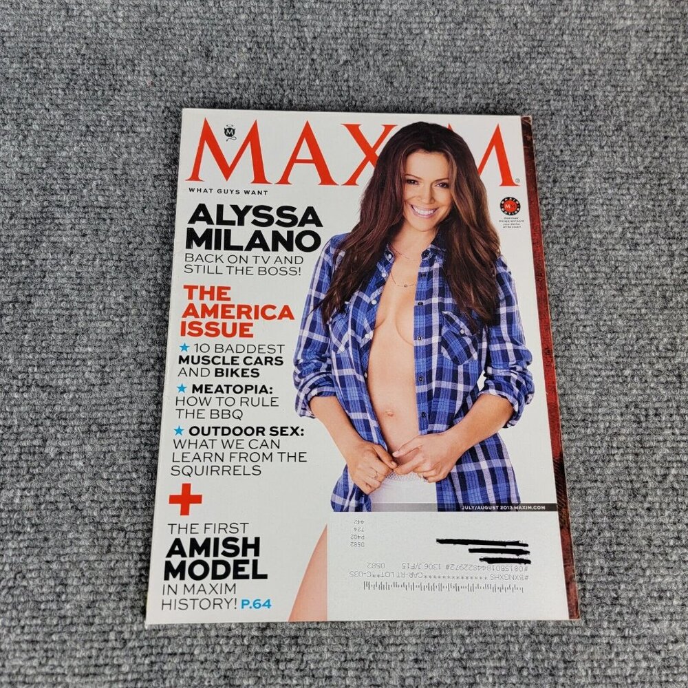 Maxim Magazine July August 2013 #185 Alyssa Milano Cover